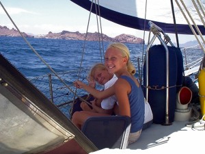 Bridget & Tracey On Deck Sailing